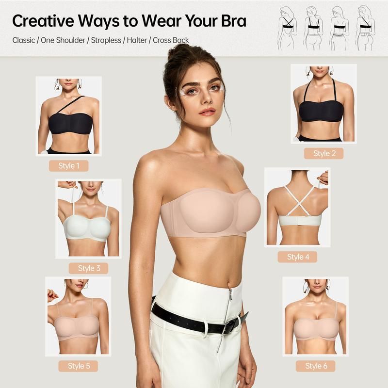 Womens Strapless Bras Push Up
