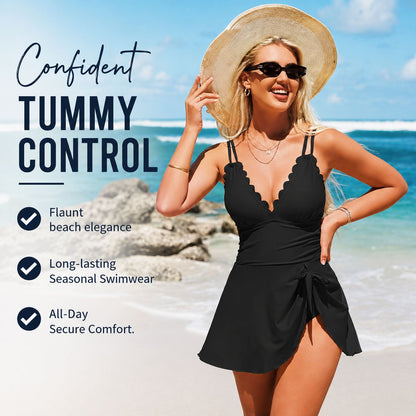 One Piece Swimdress Swimsuit