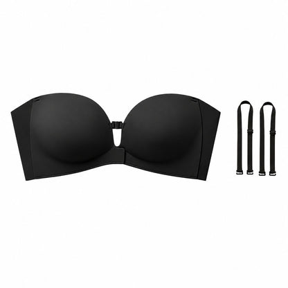 Womens Strapless Front Closure Bra Push Up